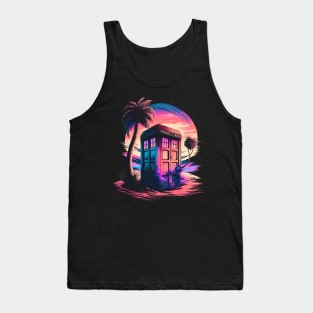 Vaporwave Tardis Tank Top